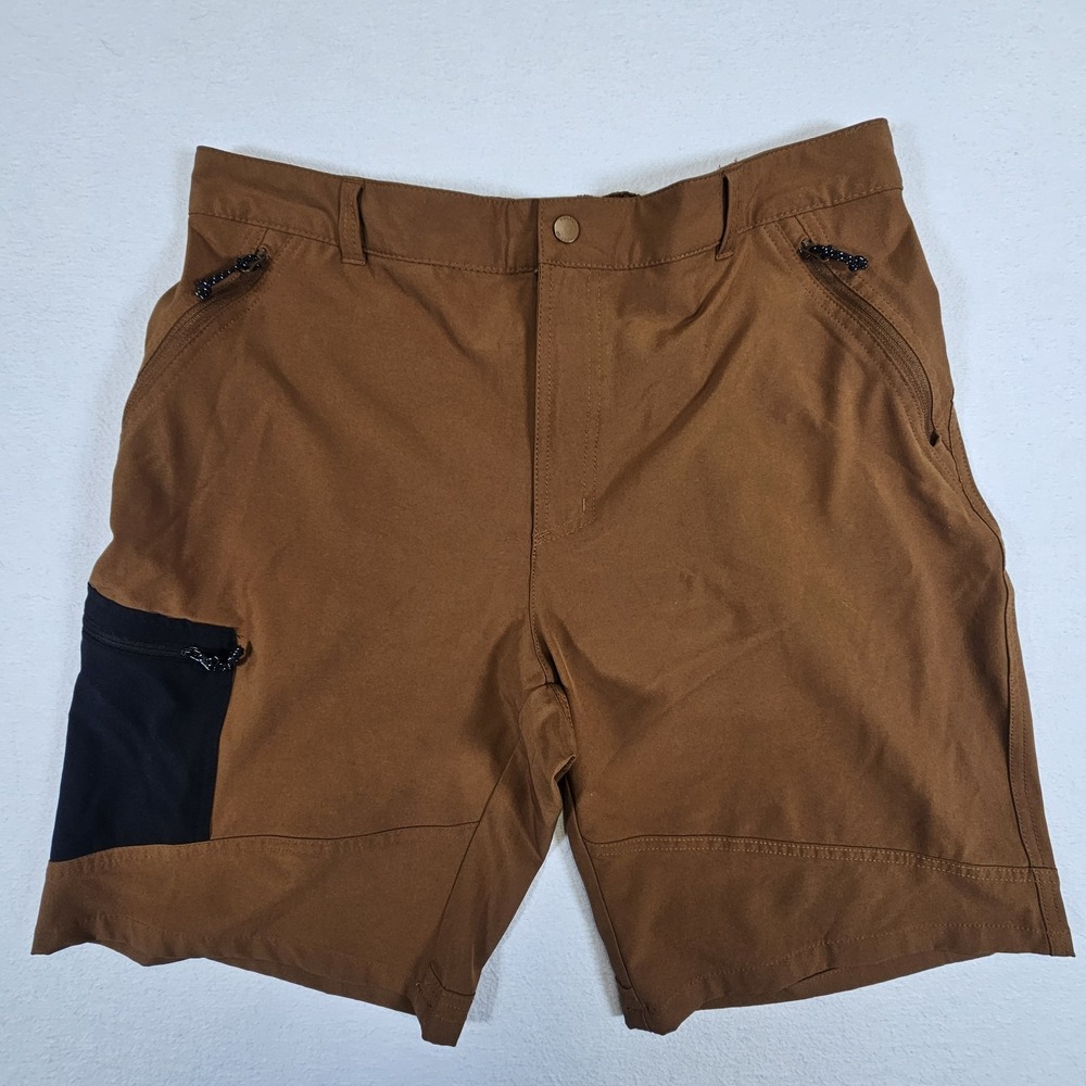 Columbia Men's Brown Cargo Shorts with Black Pocket Accent
